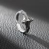 Trendy Handmade Ribbed Cross Minimalist Men's Open Ring Vintage Creative Punk Hip Hop Cool Personalized Jewelry Accessories