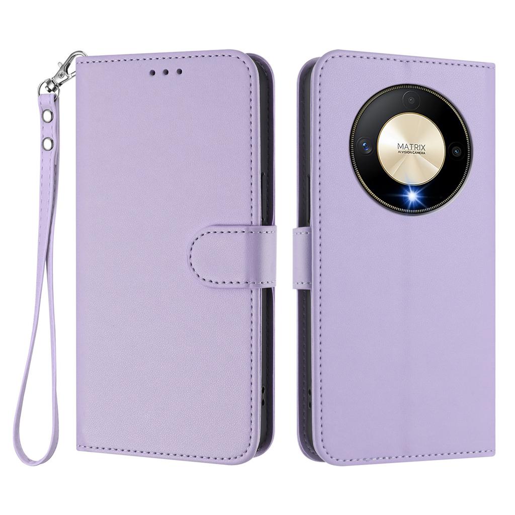 For Honor Magic6 Lite 5G/Honor X9b 5G Leather Case Wallet Stand Phone Cover with Wrist Strap