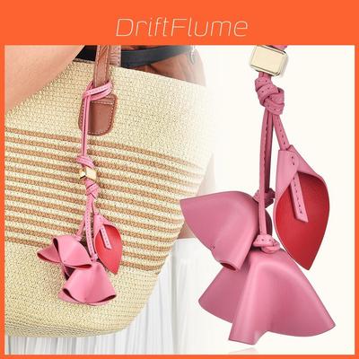 Creative Leather Flower Bag Charm With Rose Petal Design For Winter