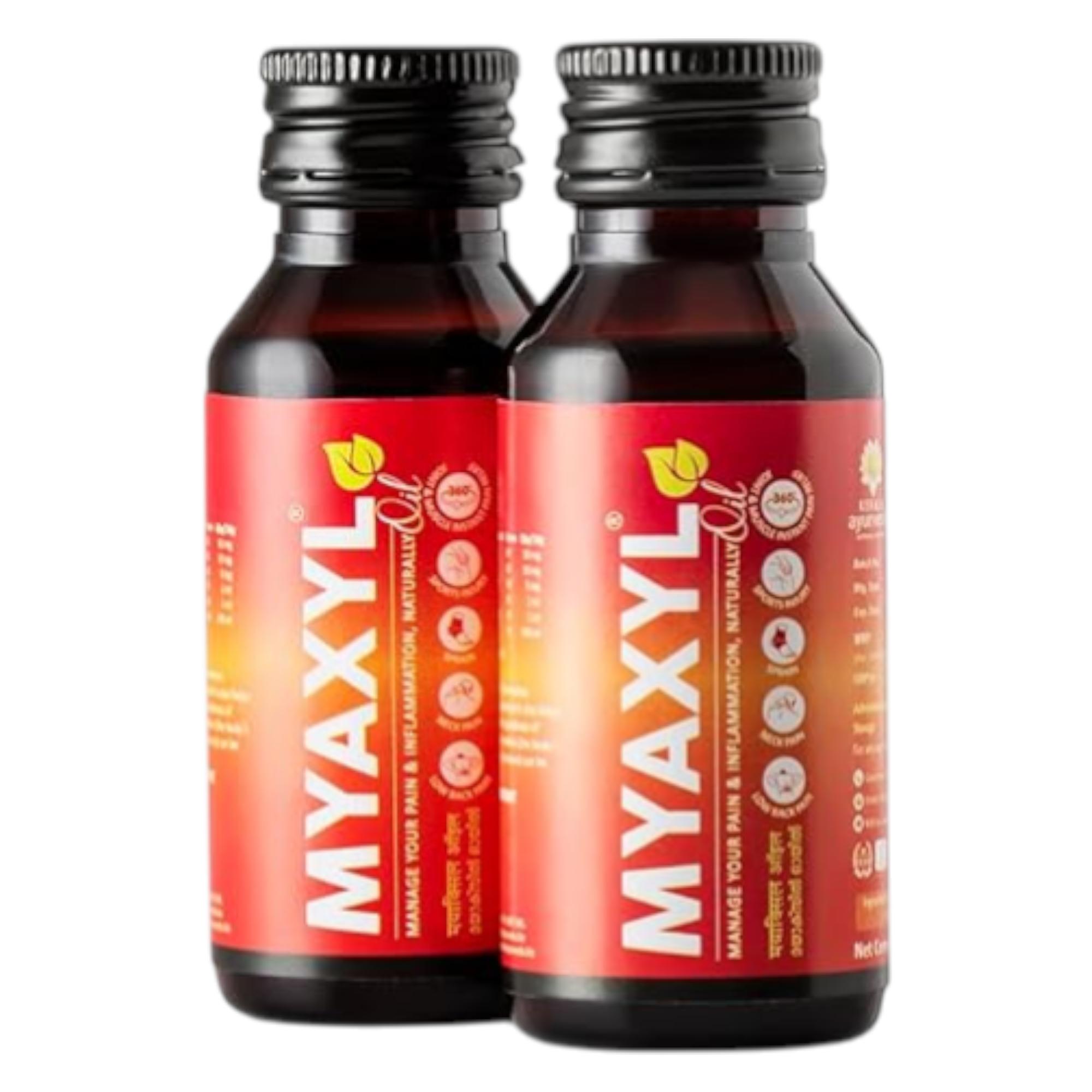 

Kerala Ayurveda Myaxyl Oil 60ml Pack of 2 | Fast-Absorbing Ayurvedic Pain Relief for Joints & Muscles