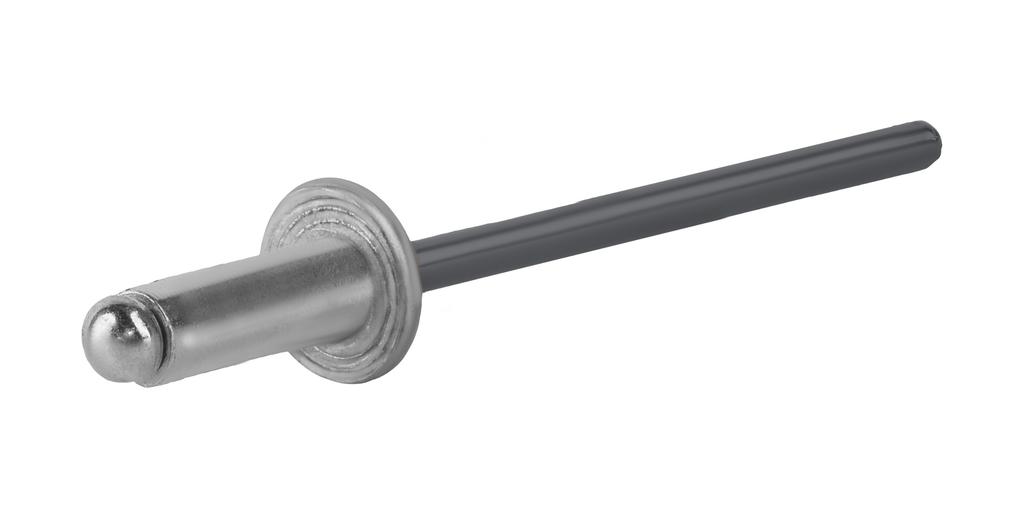 Aluminum open rivets 3.2x6mm RAL 7016