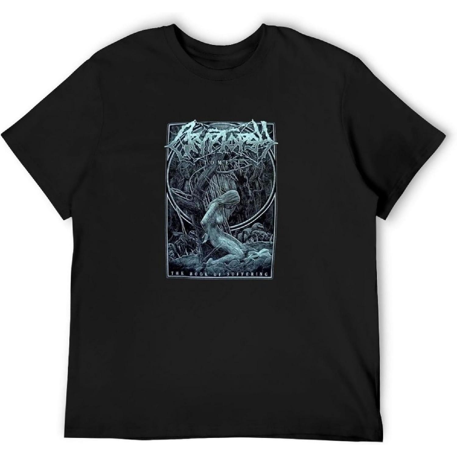 Cryptopsy Book of Suffering Men s T-Shirt Black Graphic Unisex Tee Shirt S