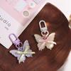 Sweet Butterfly Keychain Cute Ribbon Bow Keyring Creative Jelly Butterfly Pendant  Couple