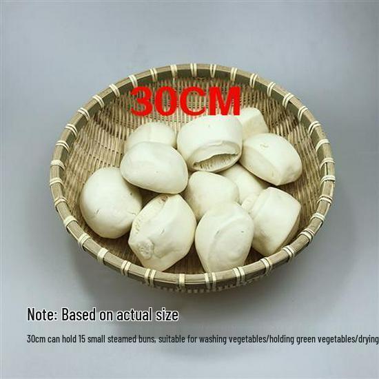 Bamboo Handmade Woven Basket - Steamed Bun, Bread Storage & Draining Sieve