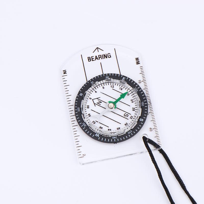 Transparent Map Ruler Compass New Portable Acrylic Orienteering Navigation Multi-Function Baseplate Compass Outdoor