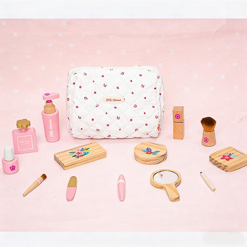 

Children s Early Education Simulation of Every Family Makeup Bag Doctor Set Puzzle Small Kitchen Role Play Wood Toys Girl Gift