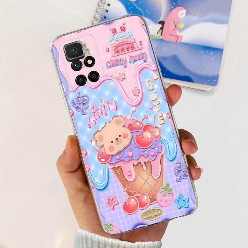 For Xiaomi Redmi 10 Case Fashion Butterfly Clear Silicone Soft TPU Protective Cover For Xiaomi Redmi 10 Prime 2022 Redmi10 Coque