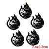 10 ks / Loty Série Černá kočka Vyšívané Kreslené Zvířecí Odznaky Klobouky Batoh Oblečení Zdobit Zvířecí Nášivka Nažehlovací Nášivky DIY