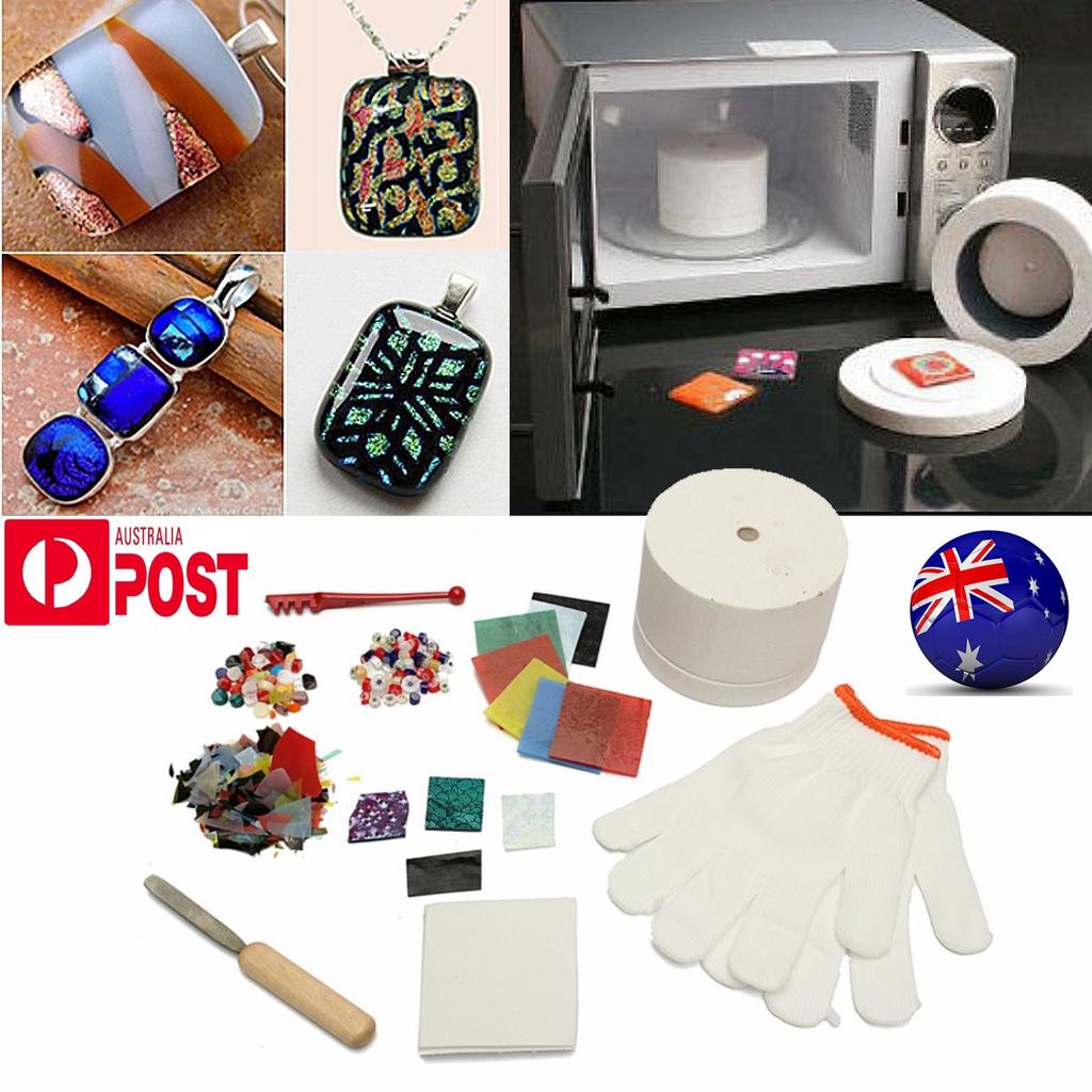 10Pcs/Set Stained Glass Microwave Kiln Kit Professional Tool Fusing Supplies uygun fiyatlı satın