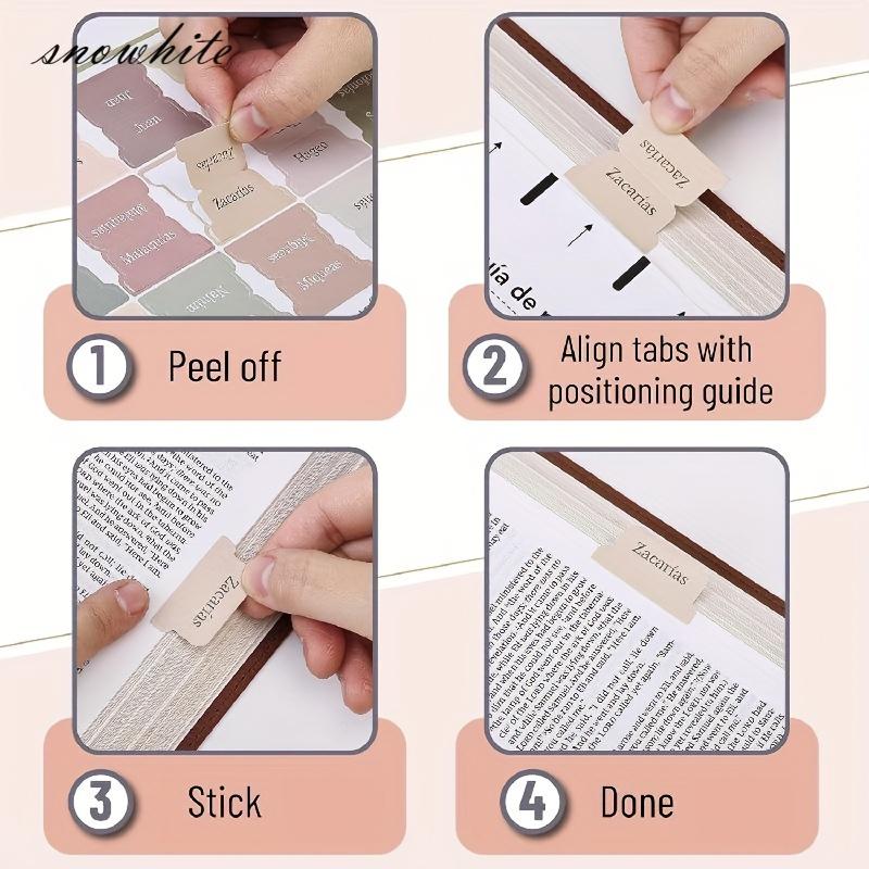 Boho-Themed Bible Tabs for Study Laminated for Both Men And Women Perfect for Bible Journaling with Large Print Repositionable Sticker Accessories.