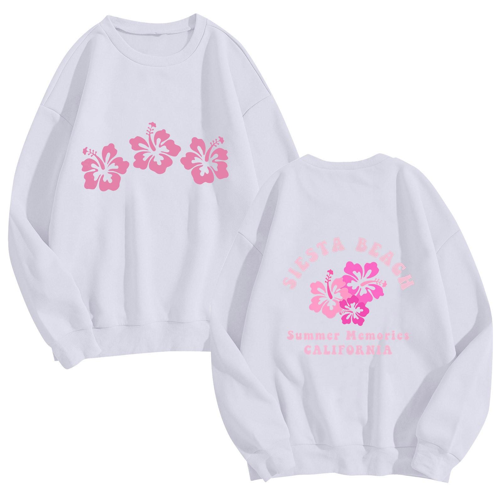 

Женская мода повседневная однотонная блузка с длинным рукавом и круглым вырезом XL белый