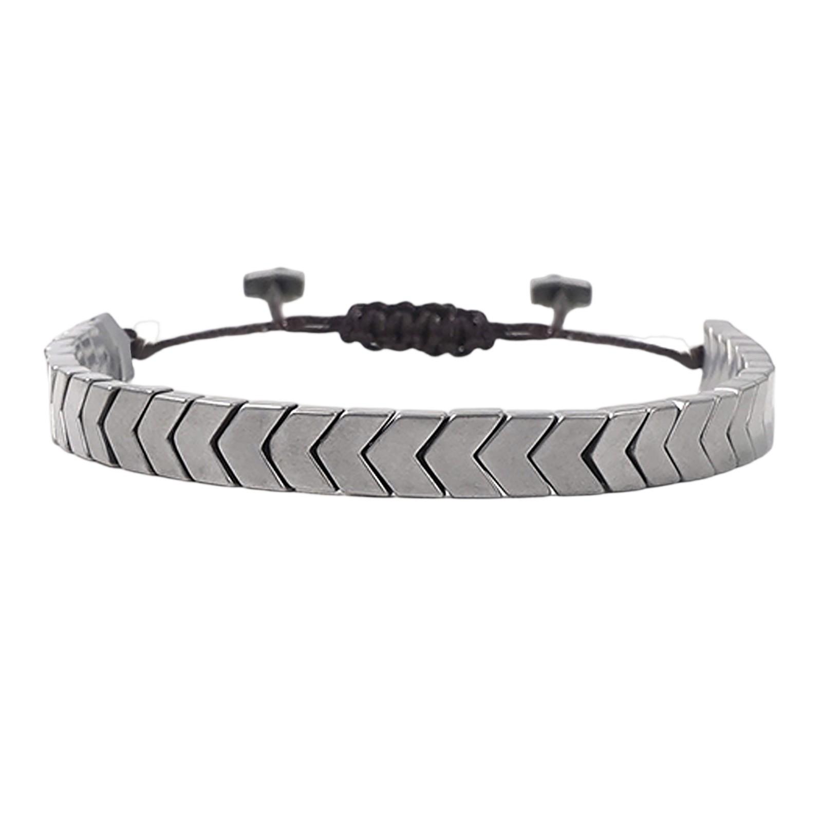 

Мужской браслет с крестом – Геометрический дизайн, Роскошный браслет из бусин в уличном стиле One Size