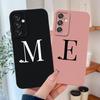 Hülle Für Samsung Galaxy A15 A25 A35 A55 Einfache Buchstaben Handyhüllen Flüssigsilikon Vollschutz Hohe Qualität Weiche Rückabdeckung