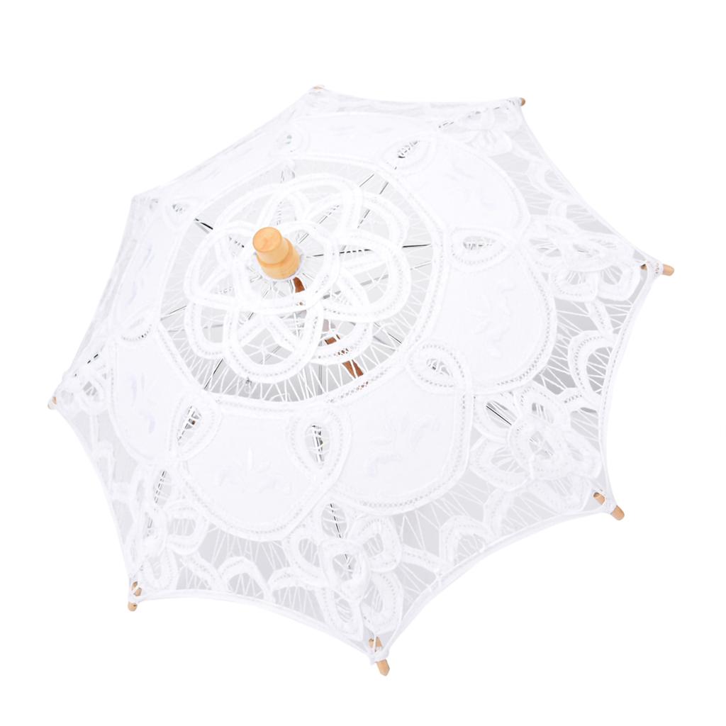 Bridal Lace Cotton Umbrella for Wedding Parties Dancing Photography Prop