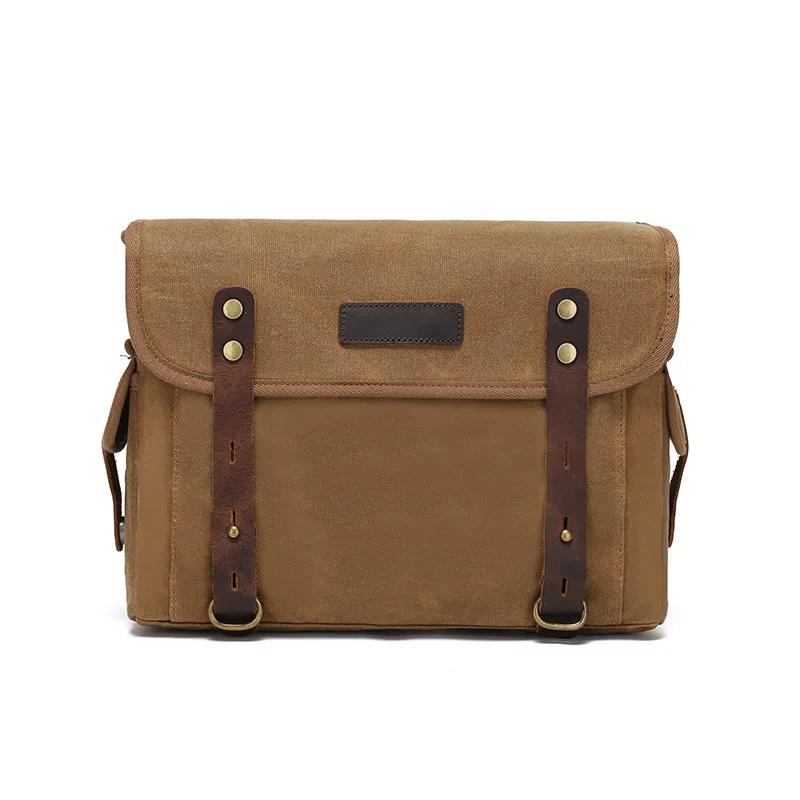Detachable Motorcycle Bag Waterproof Luggage Bag Saddle Riding Gear Single Shoulder Slant Cross Leather Head Layer