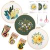 Green Chrysanthemum Dandelion Green Daisy Wreath Diy Handmade Embroidery Material Pack Cotton Cloth