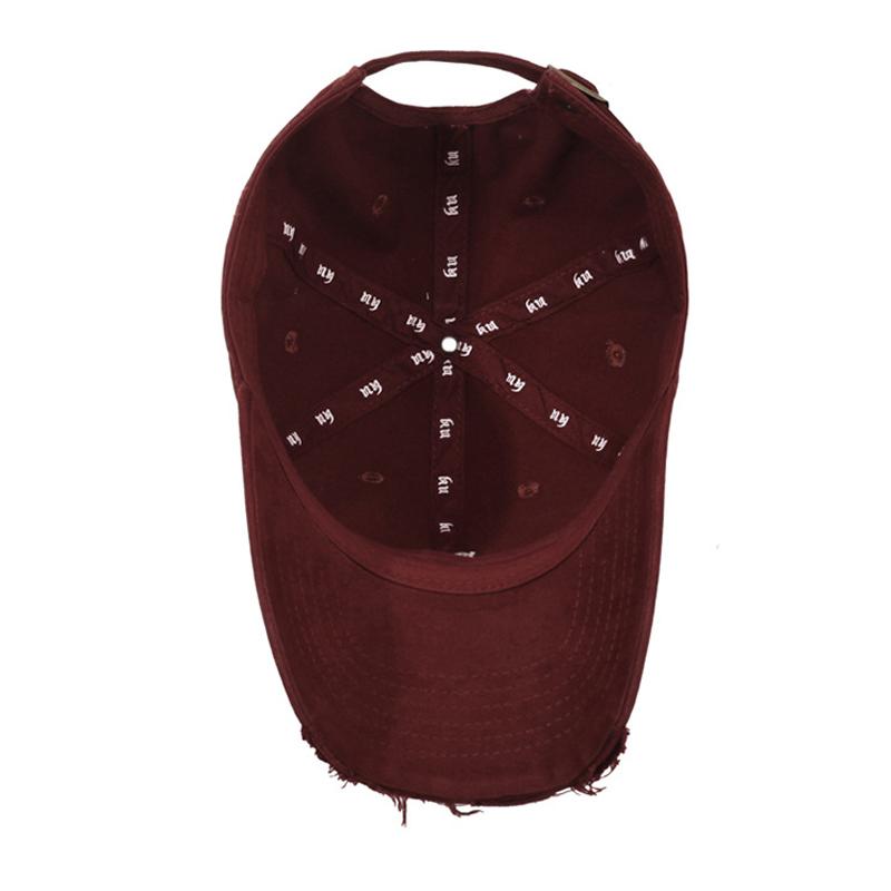 Hole Embroidered Letter Baseball Cap Women's Spring Autumn Sunscreen Hat