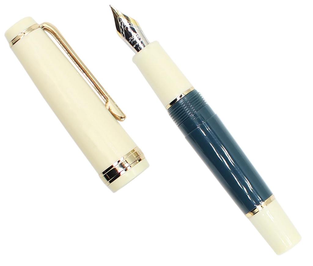 Gullor Mini Fountain Pen with Gold Acrylic Pocket Dark Extra Fine Nib Trim, Pen, Green, (0.38mm)