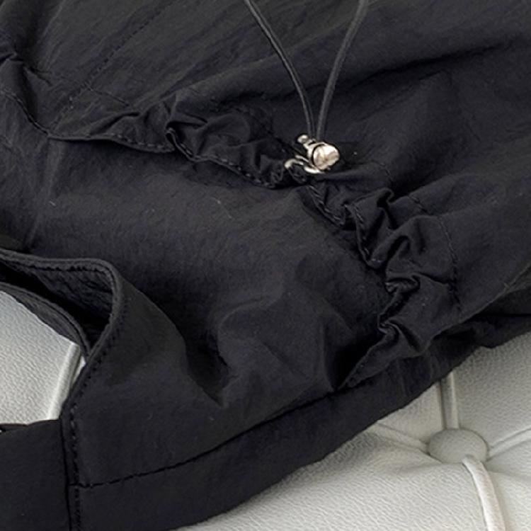 Crossbody Bag Ruched Large Capacity Nylon Bag for Women Versatile Trendy Bag