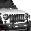 Hooke Road Matte Black Headlight Bezels and Headlight Cover Trims for Jeep Wrangler