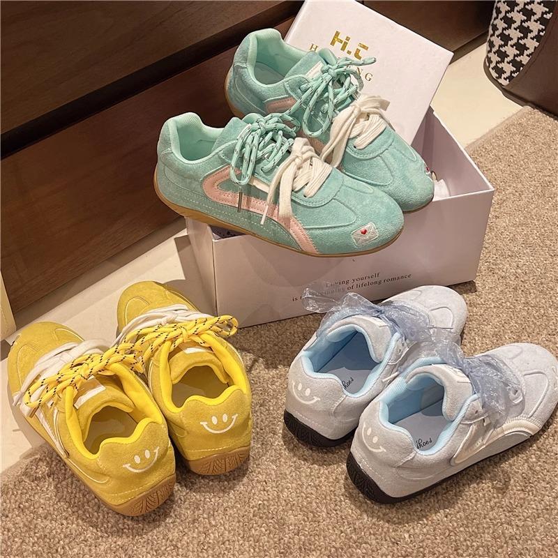 Women's Spring Sports Casual Shoes Double Lace-up Shoes Soft Sole