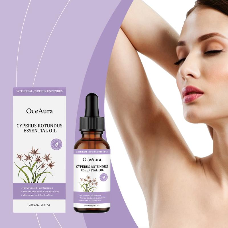 Arm Leg Armpit Hair Growth Inhibitor OceAura Cyperus Rotundus Oil After Shave Slows Regrowth Reduces Melanin For Home Skincare