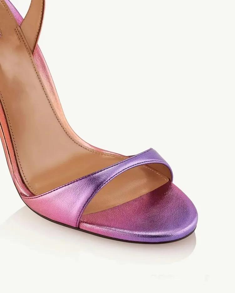 Fashion New Sweet Rhinestone 9.5cm Strange Style Heel Sandals Summer Elegant Banquet Wedding Brides Bridesmaids Women's Slippers 34-43