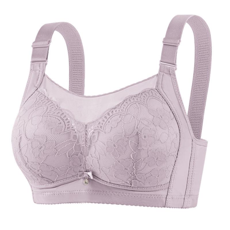 Pink Lace Wireless Bra With Adjustable Wide Straps S фиолетовый