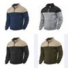 Outdoor Fashion Hoodie With Colorblock Design And Stand Collar For Men
