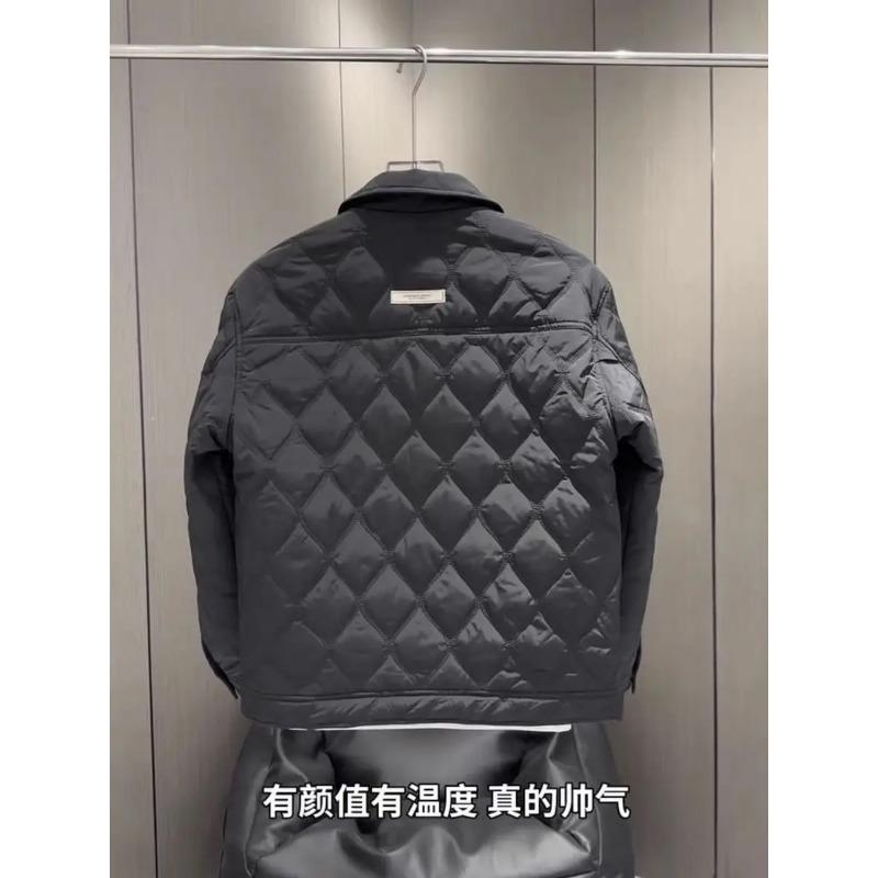 Autumn Men's Diamond-shaped Cotton Jacket Winter Fashion Cotton Jacket Coat 2025