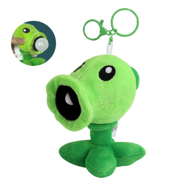 

Plants vs Zombies Sunflower Peashooter Nut Plush Cell Schoolbag Pendant Keychain Plush Doll Toy Figures Soft Teens Holiday Gifts
