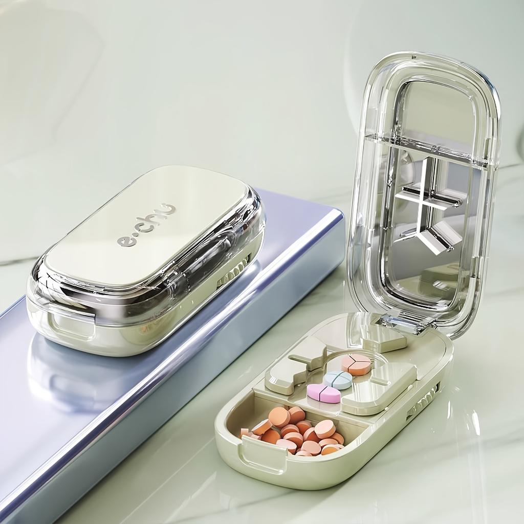 Portable Pill Cutter and Divider, Suitable for Small and Micro Tablets, Precisely Aligns Tablets, Accurately and Evenly Divides Into Half, Thirds