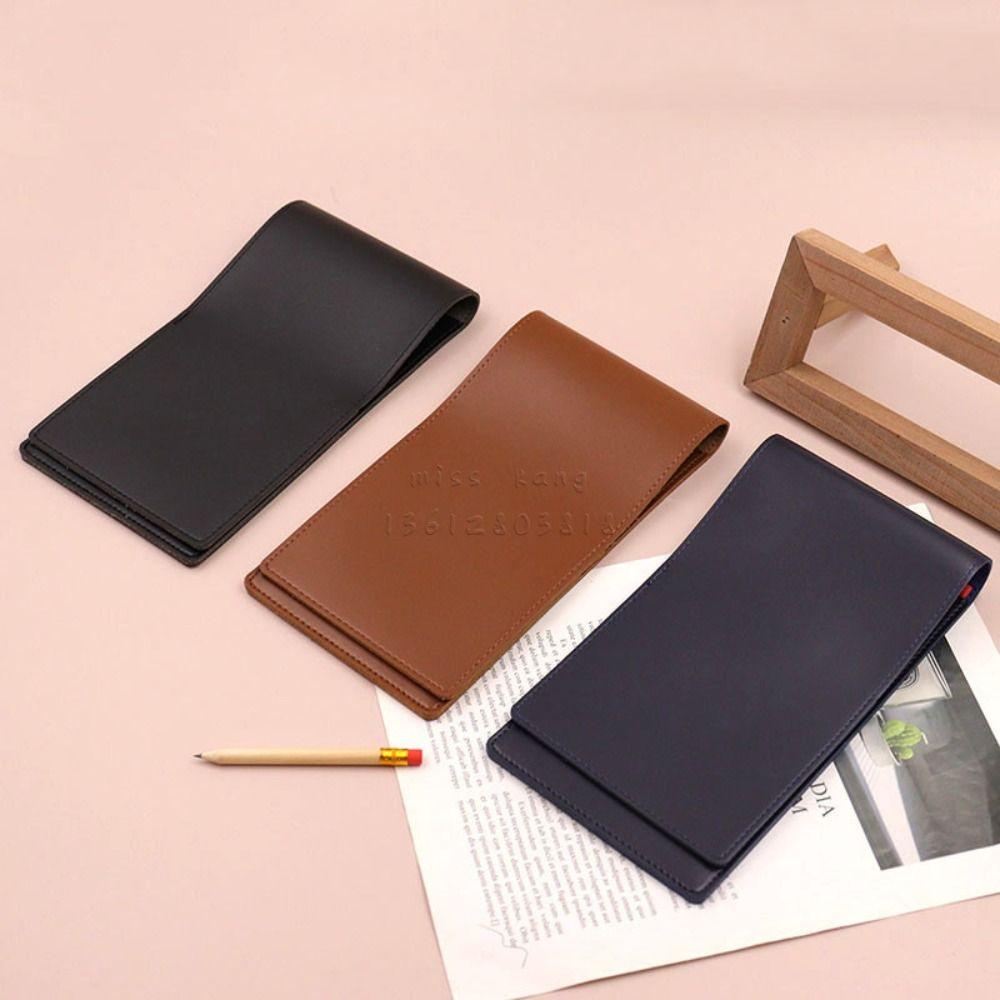 Black Brown Golf Scorecard Holder PU Leather Score Notebook Golf Golf Score Book  Outdoor Sports