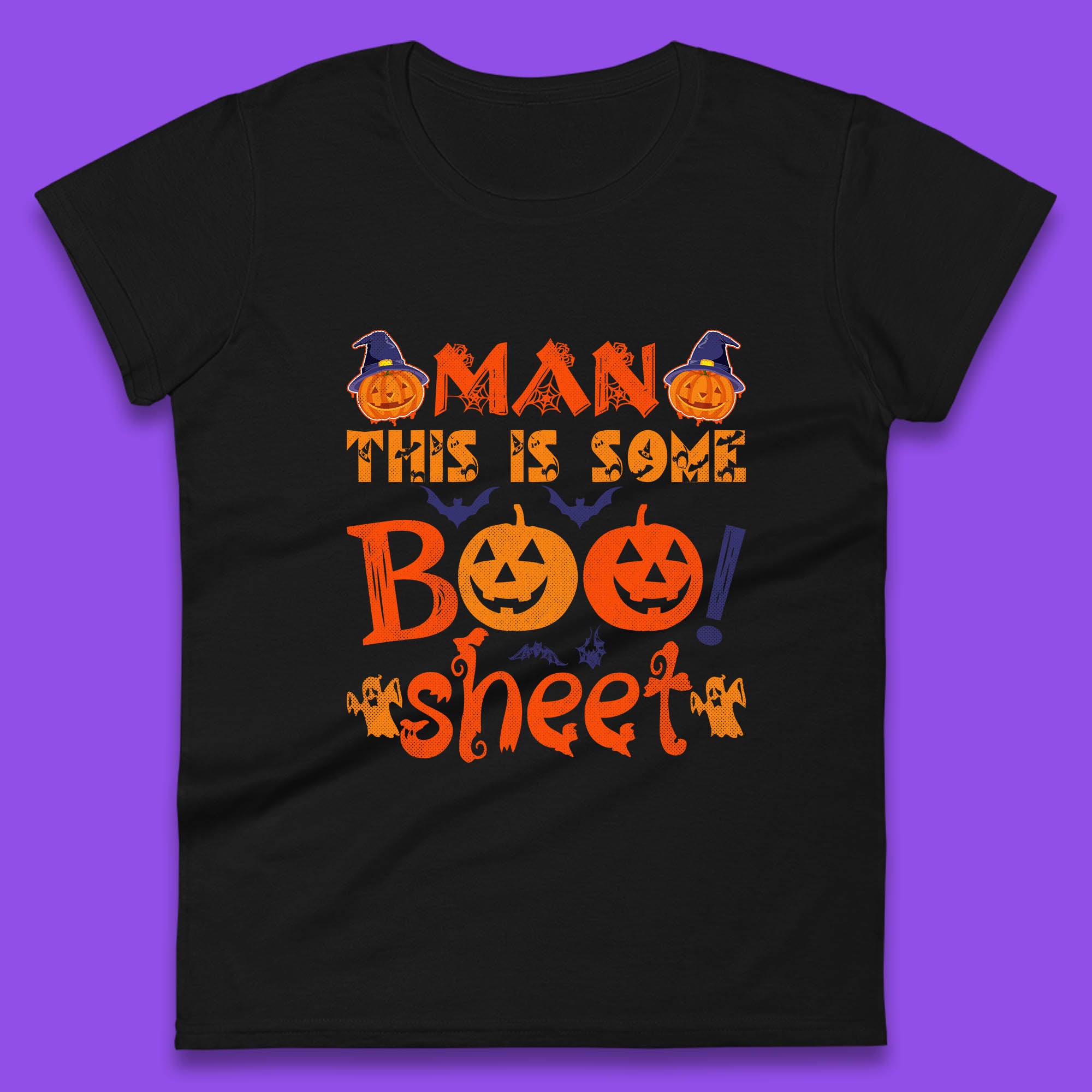 Man This Is Some Boo Sheet Funny Ghost Halloween Costume Womens Tee T Shirt Mens Tops Unisex Top L