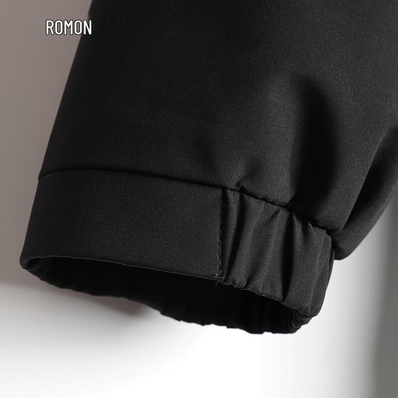 ROMON Men's Wool Blend Stand Collar Padded Jacket