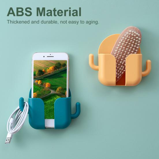 Soporte de control remoto para montaje en pared, autoadhesivo, ABS, sin taladros, fácil de instalar, soporte de carga para teléfono móvil para el hogar