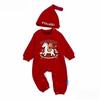 New Arrival: Year of the Horse Family Matching Outfits - Red Autumn/Winter Collection for Mother-Daughter, Mother-Son, and Baby Rompers