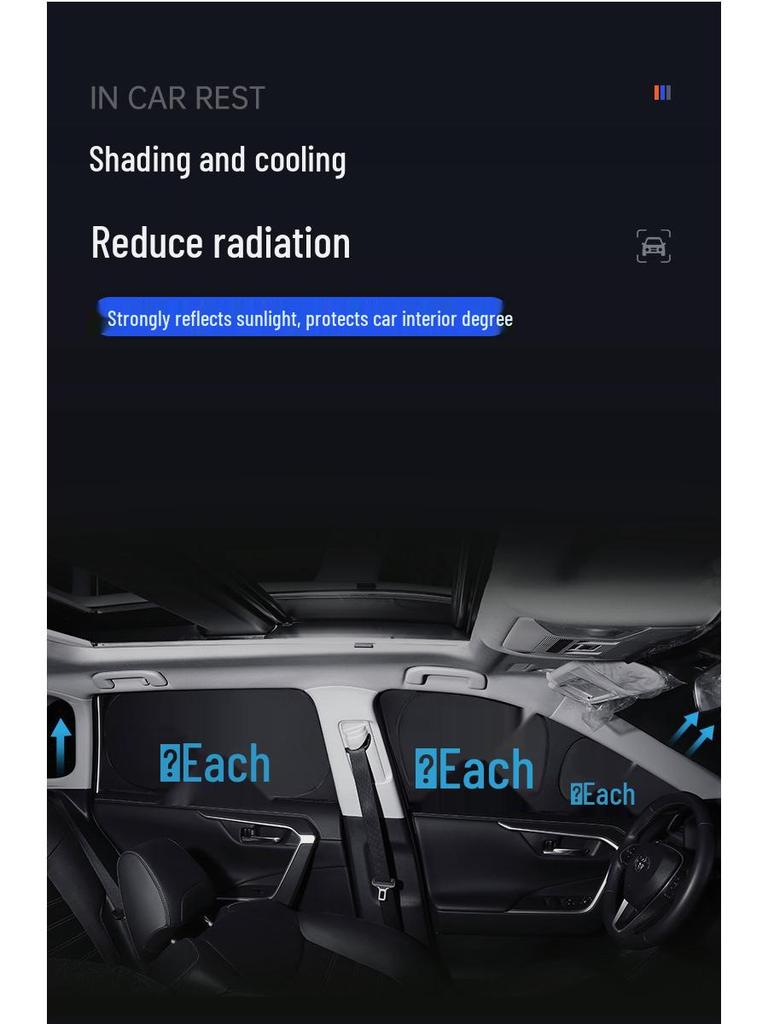 Thickened Car Sunshade Curtains: Full Coverage Privacy & Heat Insulation for Side Windows