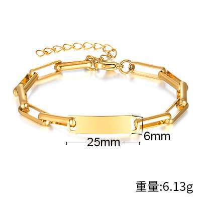 Jewelry, Stainless Steel Bent Adjustable Bracelet 18K Gold Women'S Niche, Jewelry