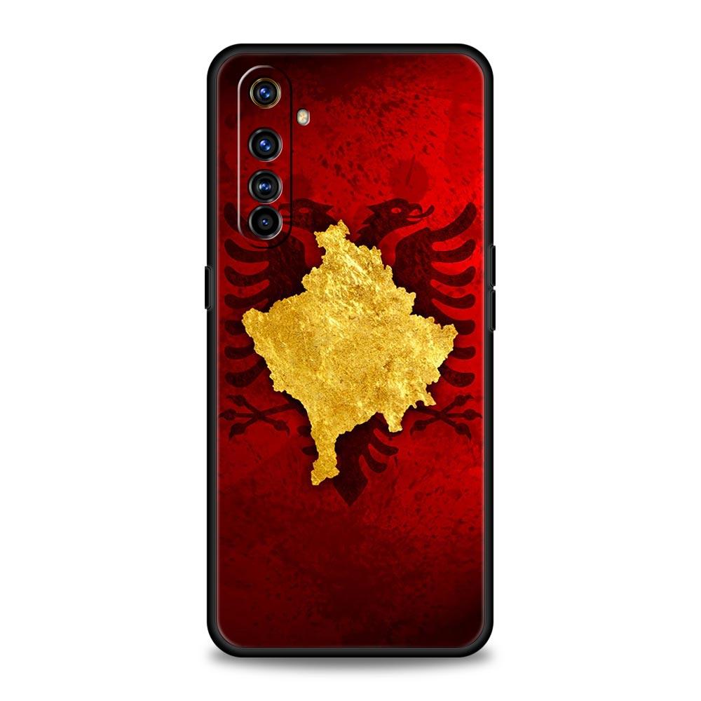 Telefonkasten für Realme 12 11 10 9 8 5G 7 6 GT5 GT3 GT2 Pro Plus C21 C11 C25 C35 für Realme GT Neo 2 3 3T 5 Abdeckung Albanien Flagge
