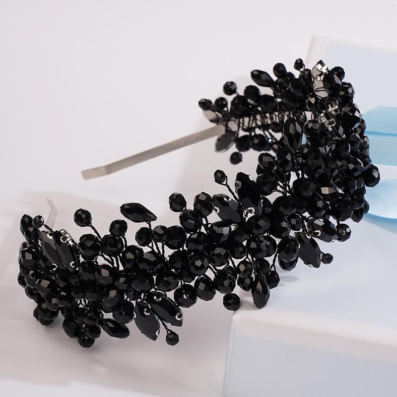 5 Colors Handmade Wedding Bride Luxury Red Blue Rhinestones Tiaras and Crowns Bridal Headband Costume Hair Accessories for Women