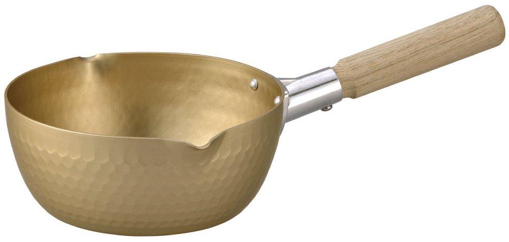 

Hokuriku Aluminum Yukihira Pot 18cm Gas Fire Lightweight Pure Oxalic Acid Small Tool Made in Japan [For Only] золотой