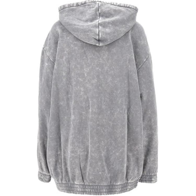 adidas Originals Women's Trefoil Logo Hooded Sweatshirt Grey IY8039