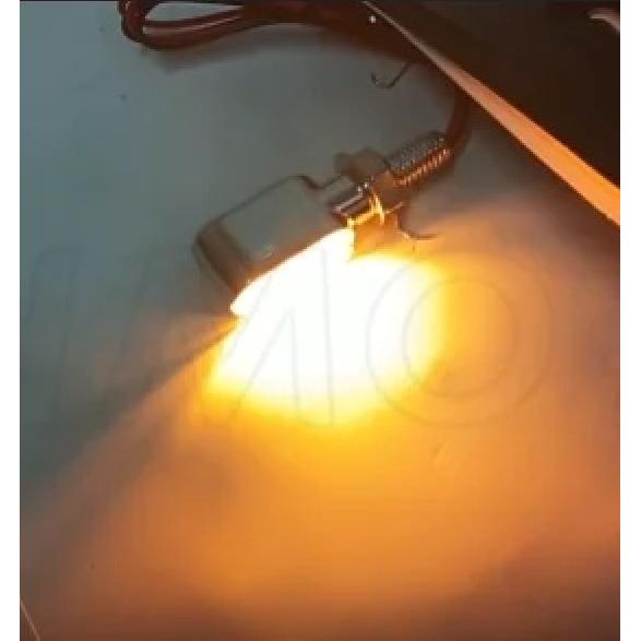 Motorcycle Turn Signals 2X Mini Motorcycle Flasher LED Turn Signal Light for Honda Suzuki Kawasaki Yamaha Hyosung Aprilia жёлтый