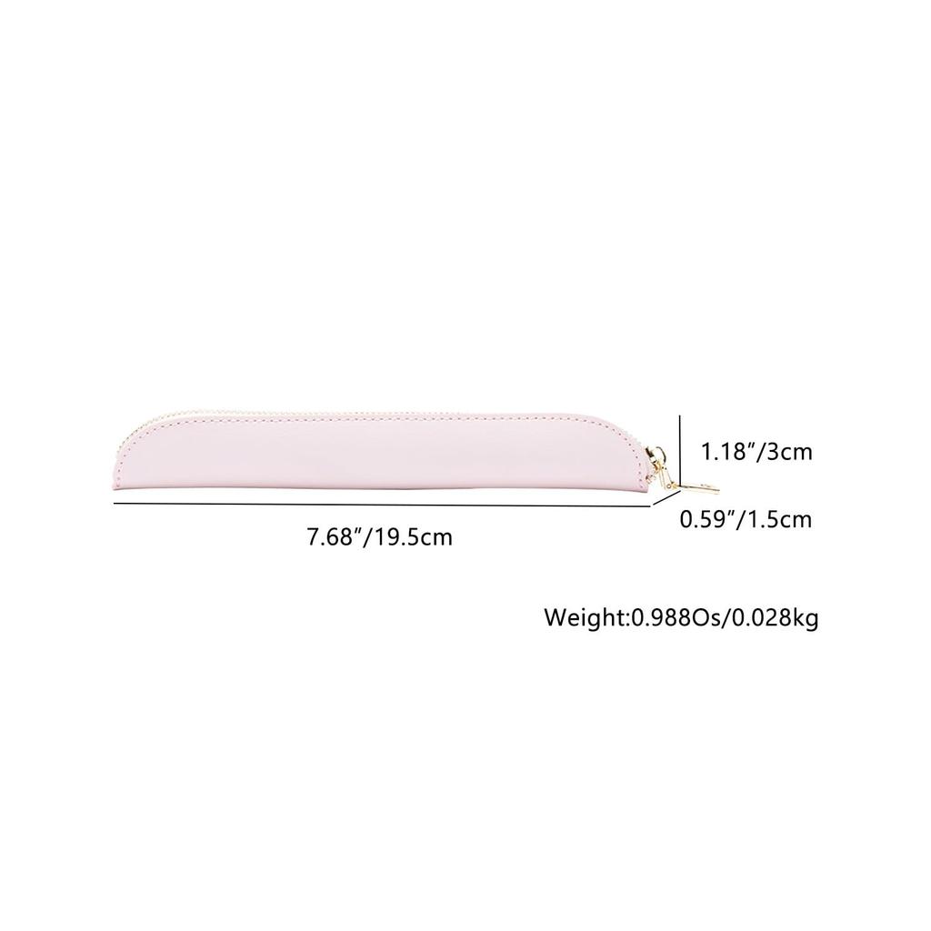 YONBEN Pure Color Simple Mini Pencil Case Polyurethane (Pink, (PU))