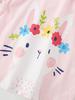 Cartoon Rabbit Print Girls' Long-Sleeved T-shirt - Autumn/Winter Collection