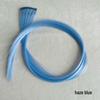 Long, single-piece clip-in hair extension for highlighting, with ear-hanging design and invisible straight dyed strands.