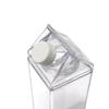 Clear with Brush Square Home Kitchen Supplies Straw Water Bottle Juice Box Milk Carton Drinkware