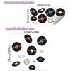 Classic Music Record Self-Adhesive Wall Stickers for Bedroom, Living Room, Entryway, Dormitory, and Home Decor.