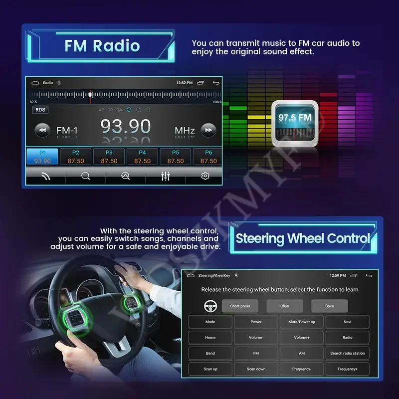 2 Din Car Radio 7'' Wireless CarPlay for Apple Android Auto For Toyota Corolla E120 2003-2015 BYD F3 WiFi GPS Multimedia Player